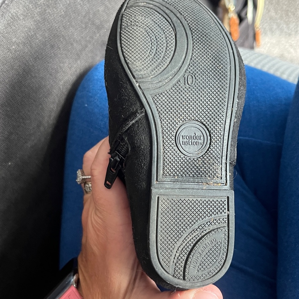 Target Kids Black Suede Boots - Picture 7 of 9